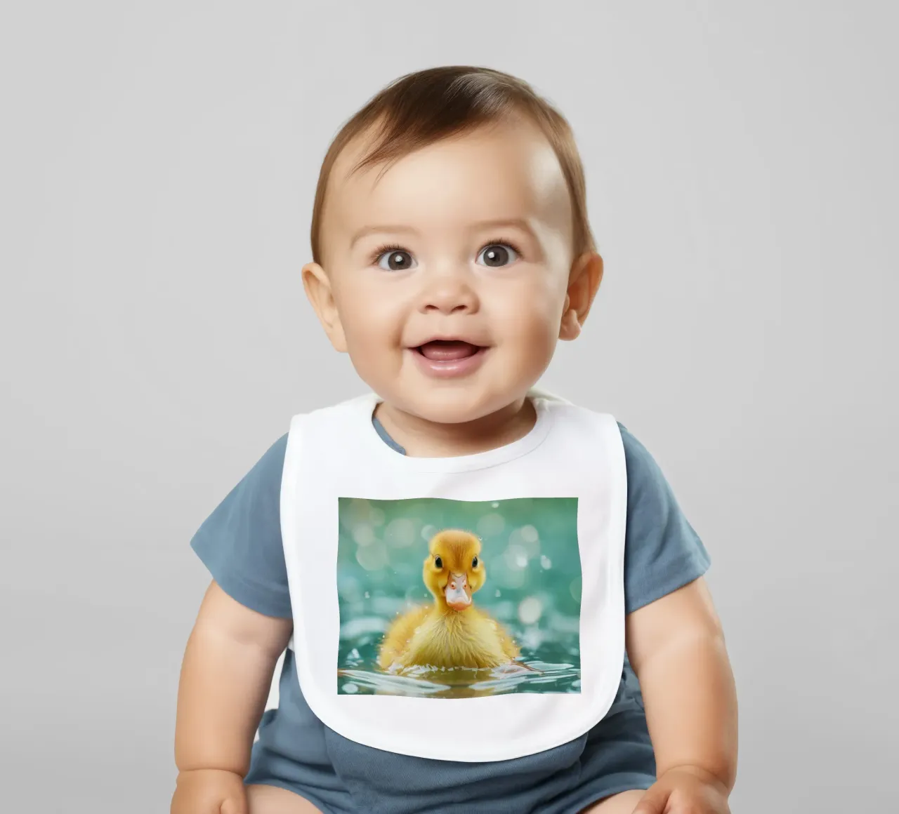 Bubbling Duckling Gaze Babylätzchen von DesignDoodle