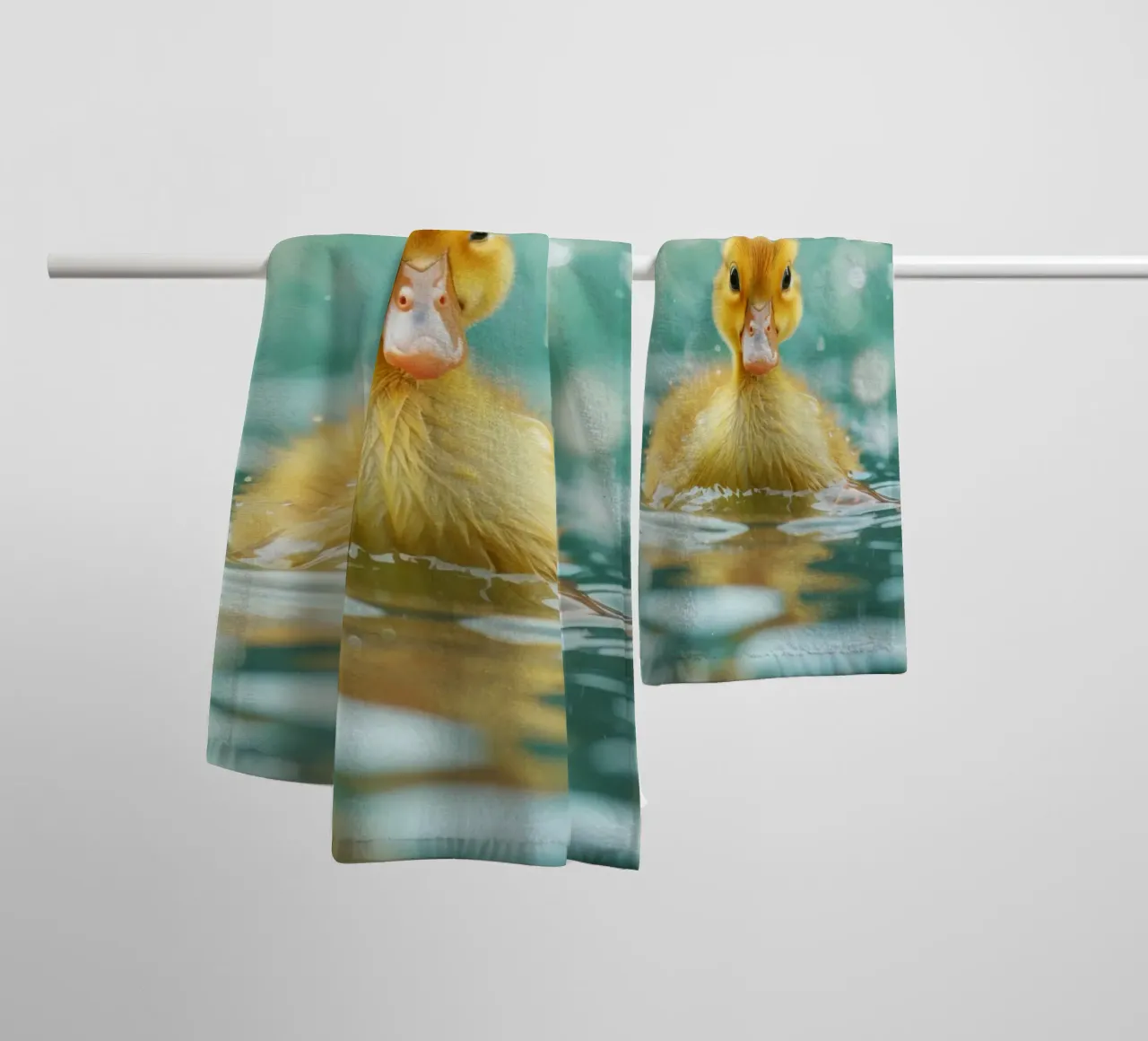 Bubbling Duckling Gaze Handtuch von DesignDoodle