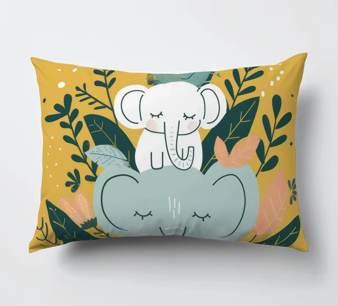 Dromerige olifant totem kussen van DesignDoodle