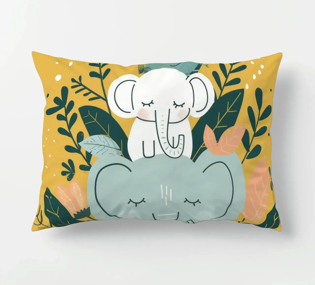 Dromerige olifant totem kussen van DesignDoodle