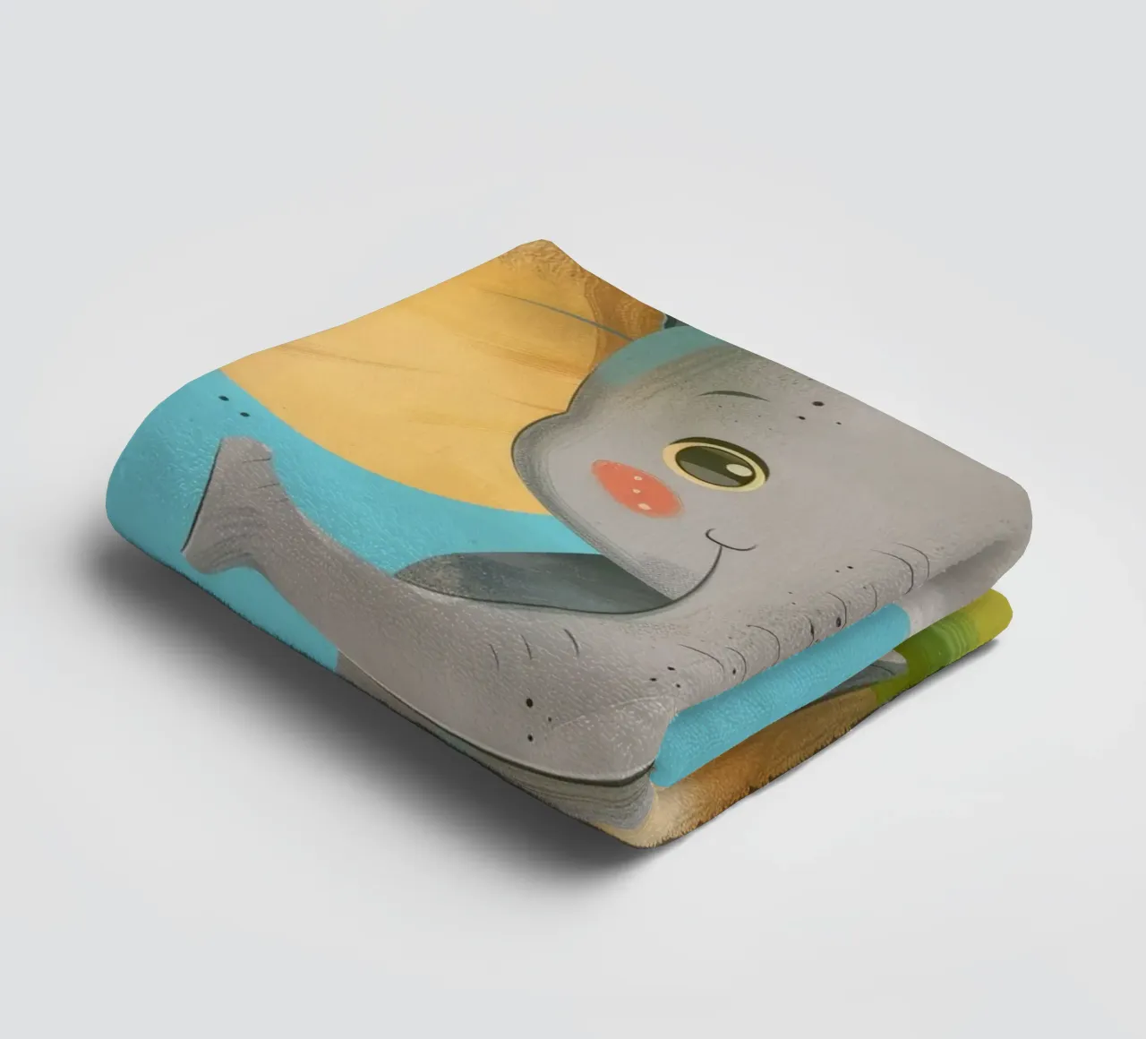 Chubby Cheek Elephant towel by DesignDoodle