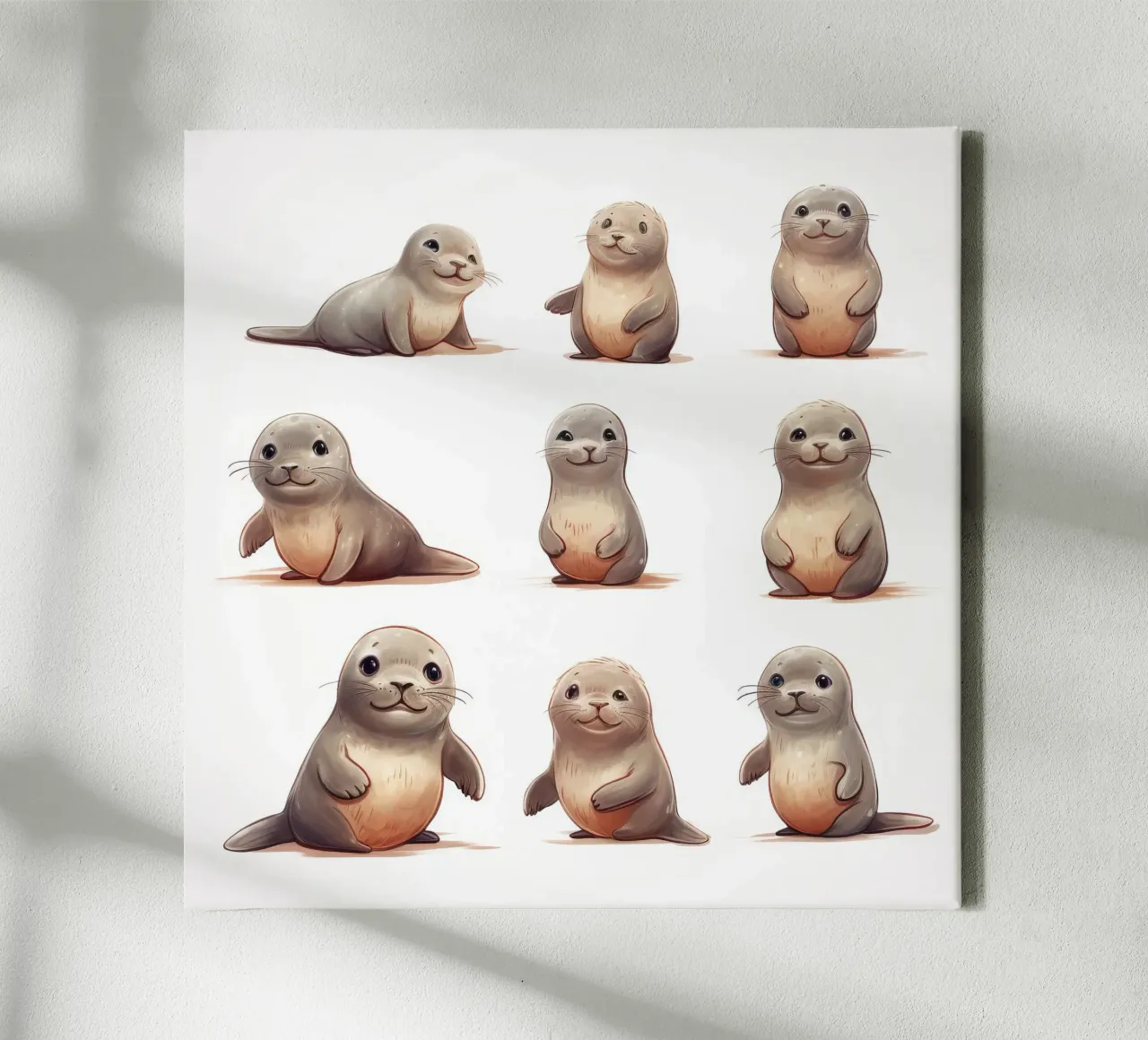 Retro Seal Gang canvas by Funny Animals