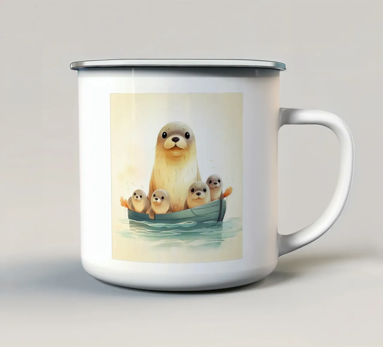 Gang di guarnizioni retrò tazza in smalto da Funny Animals