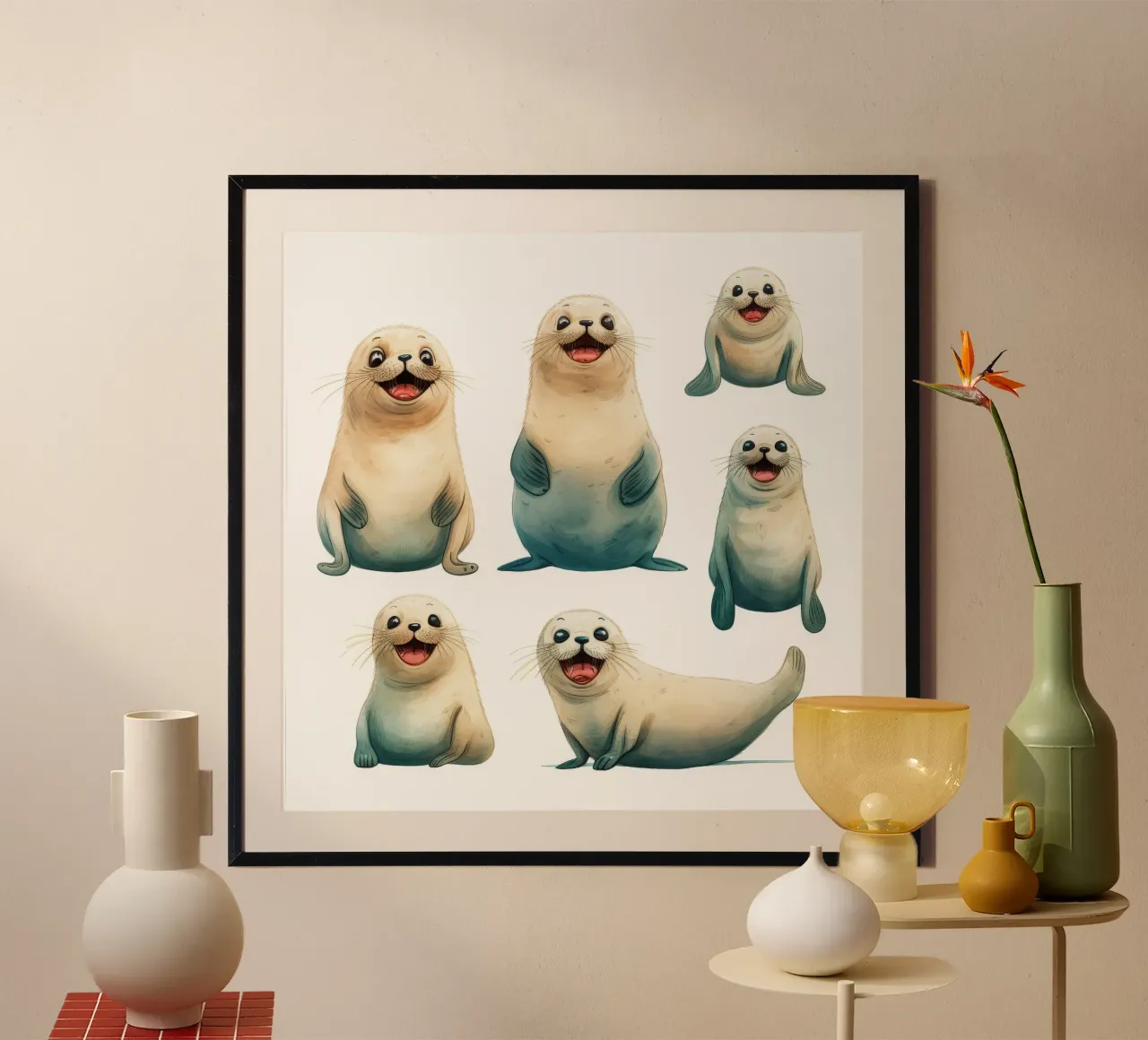 Pandilla Retro Seal hahnemühle de Funny Animals