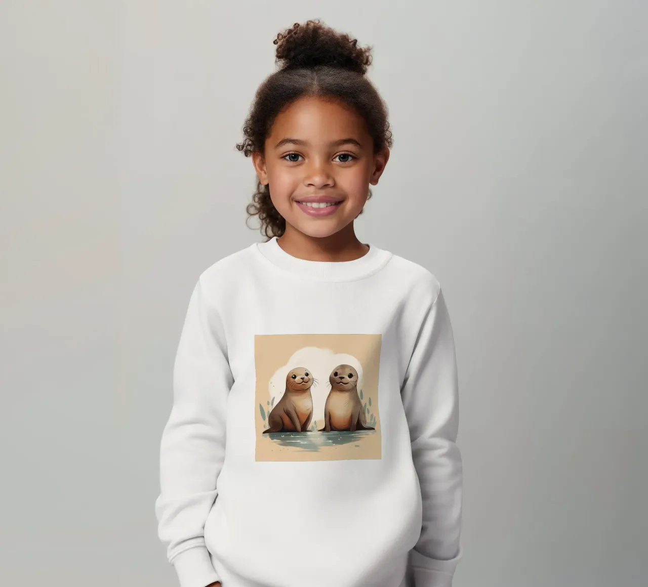 Retro Seal Duo felpa bambino da Funny Animals