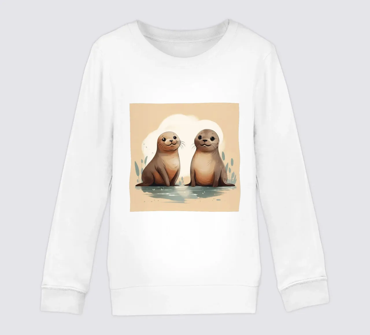 Retro Seal Duo felpa bambino da Funny Animals
