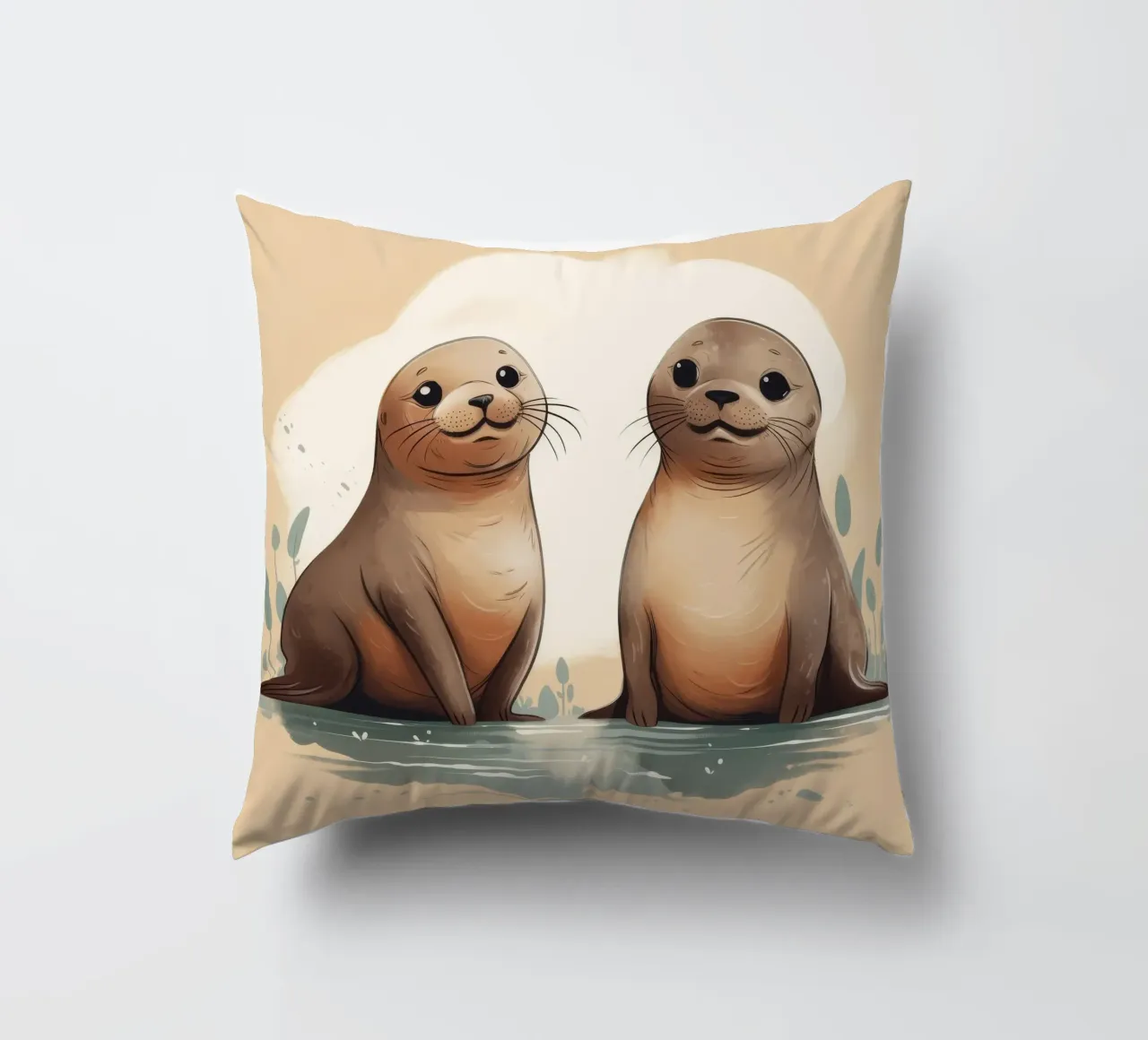 Retro Seal Duo cuscino da Funny Animals