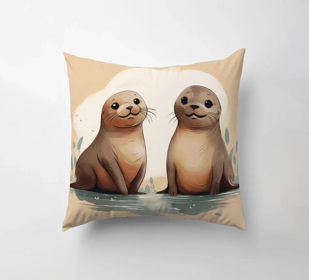 Retro Seal Duo cuscino da Funny Animals