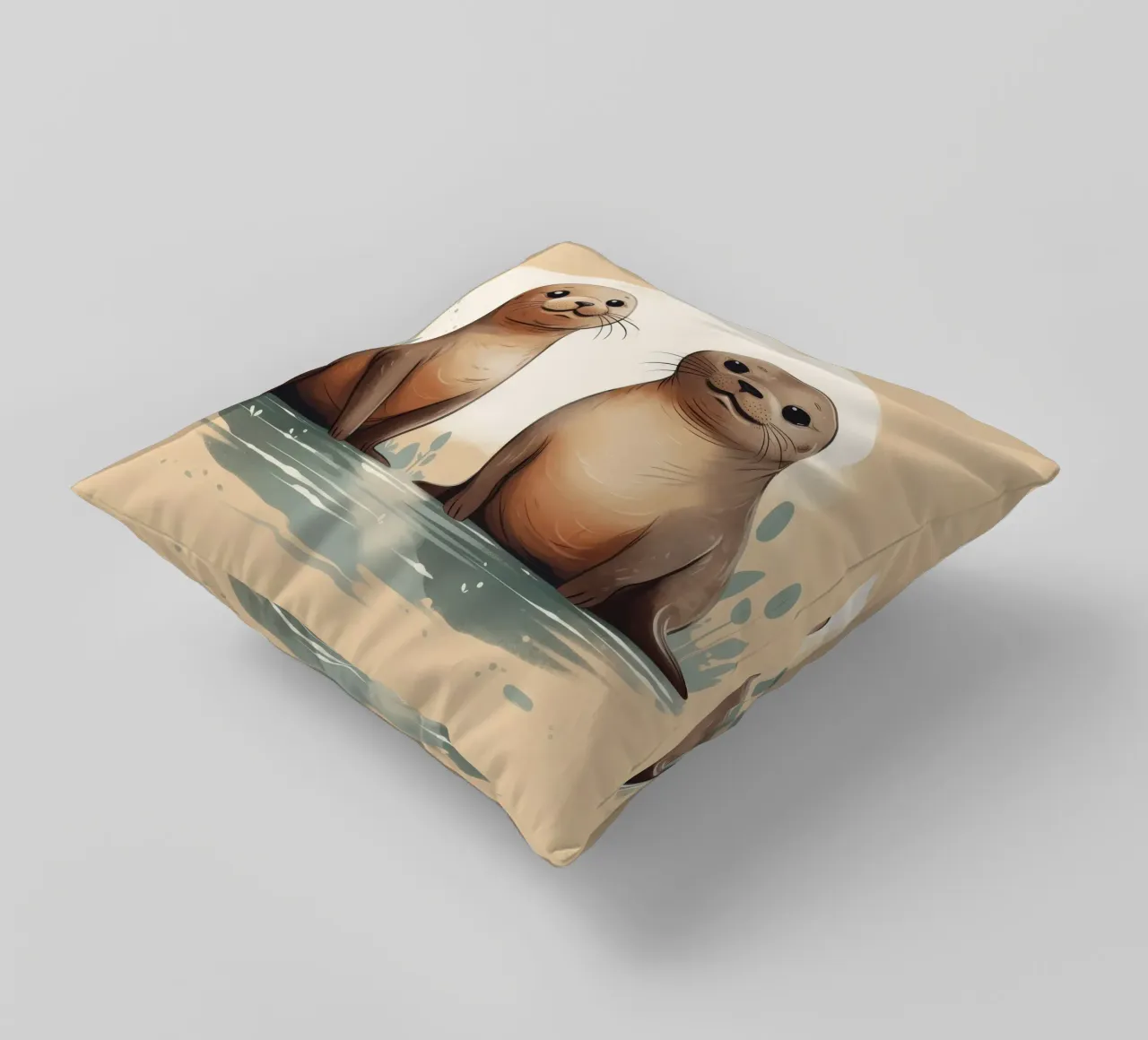 Retro Seal Duo cuscino da Funny Animals