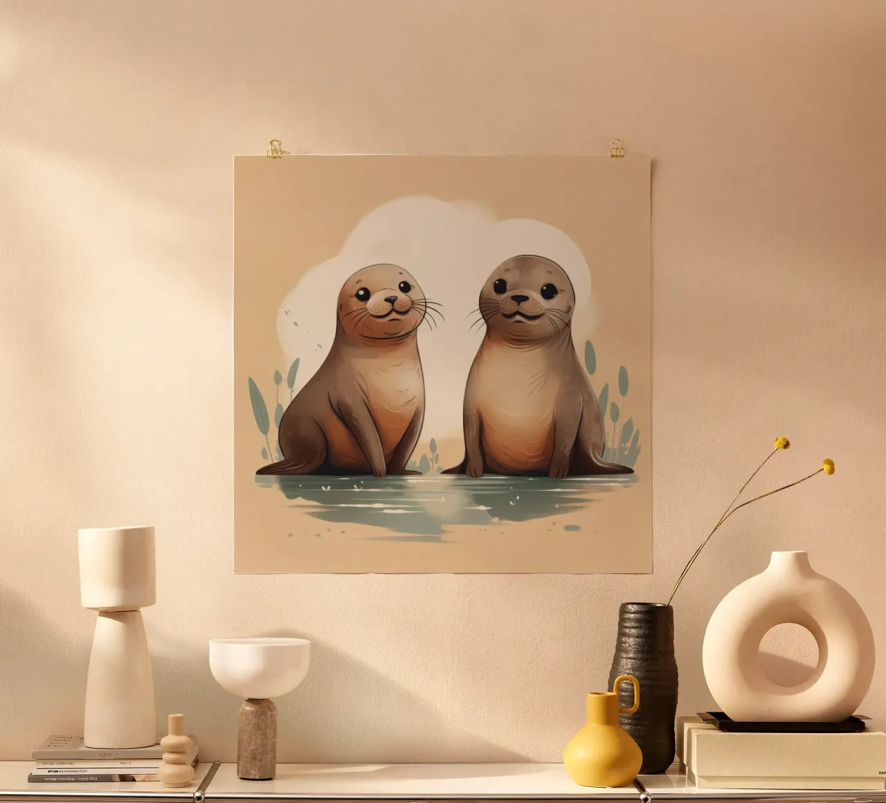 Retro Seal Duo carta hahnemühle da Funny Animals
