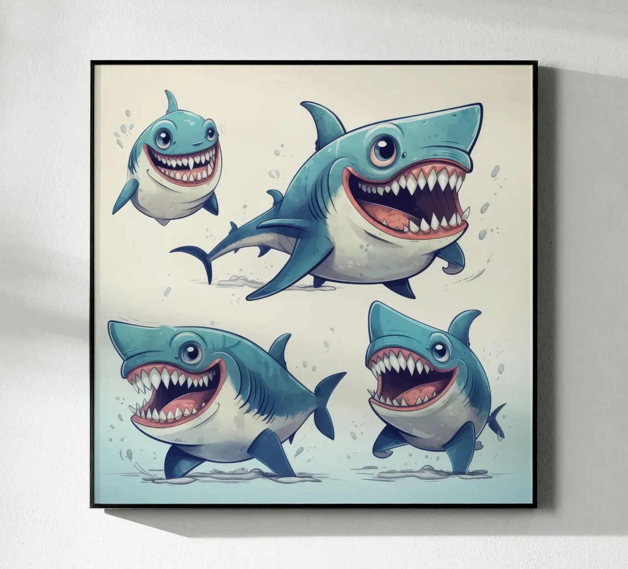 Pandilla Retro Shark metacrilato de Funny Animals