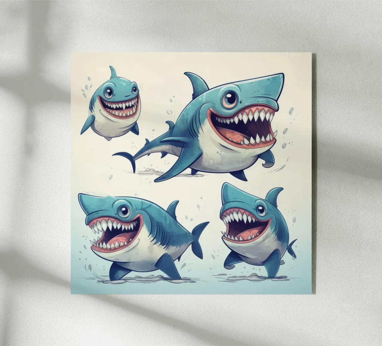 Pandilla Retro Shark metacrilato de Funny Animals