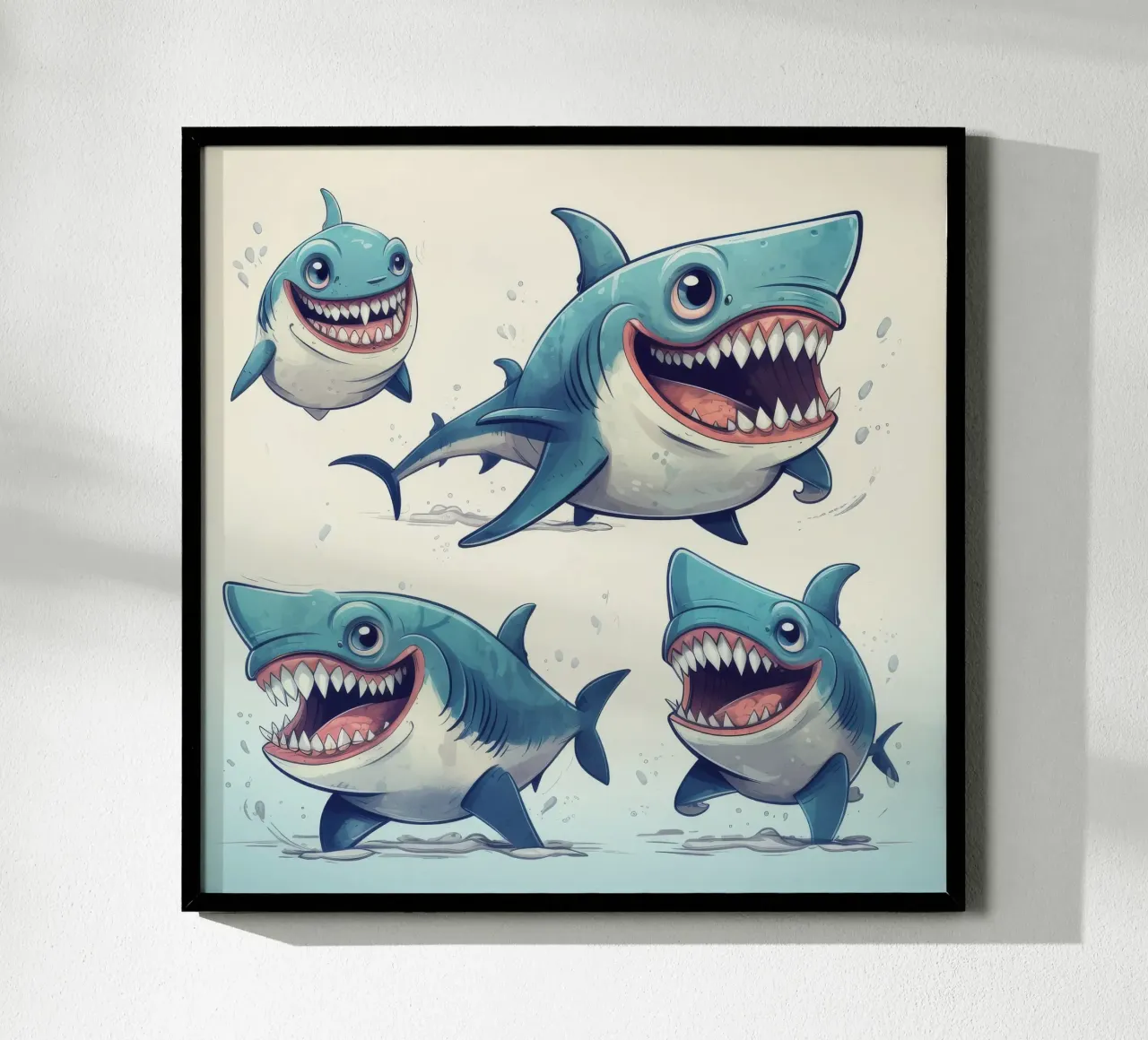 Retro Shark Gang carta hahnemühle da Funny Animals