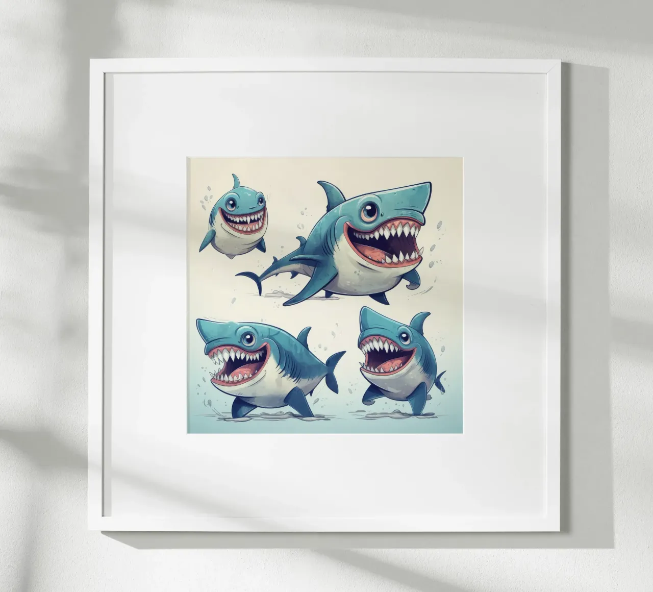 Retro Shark Gang carta hahnemühle da Funny Animals