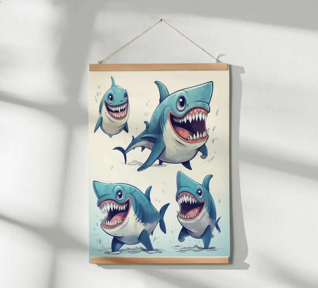 Retro Shark Gang carta hahnemühle da Funny Animals