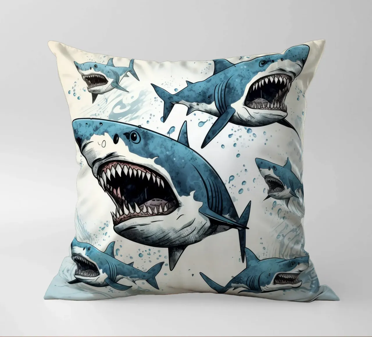 Retro Shark Gang cuscino da Funny Animals
