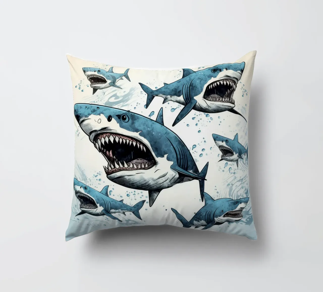 Retro Shark Gang cuscino da Funny Animals