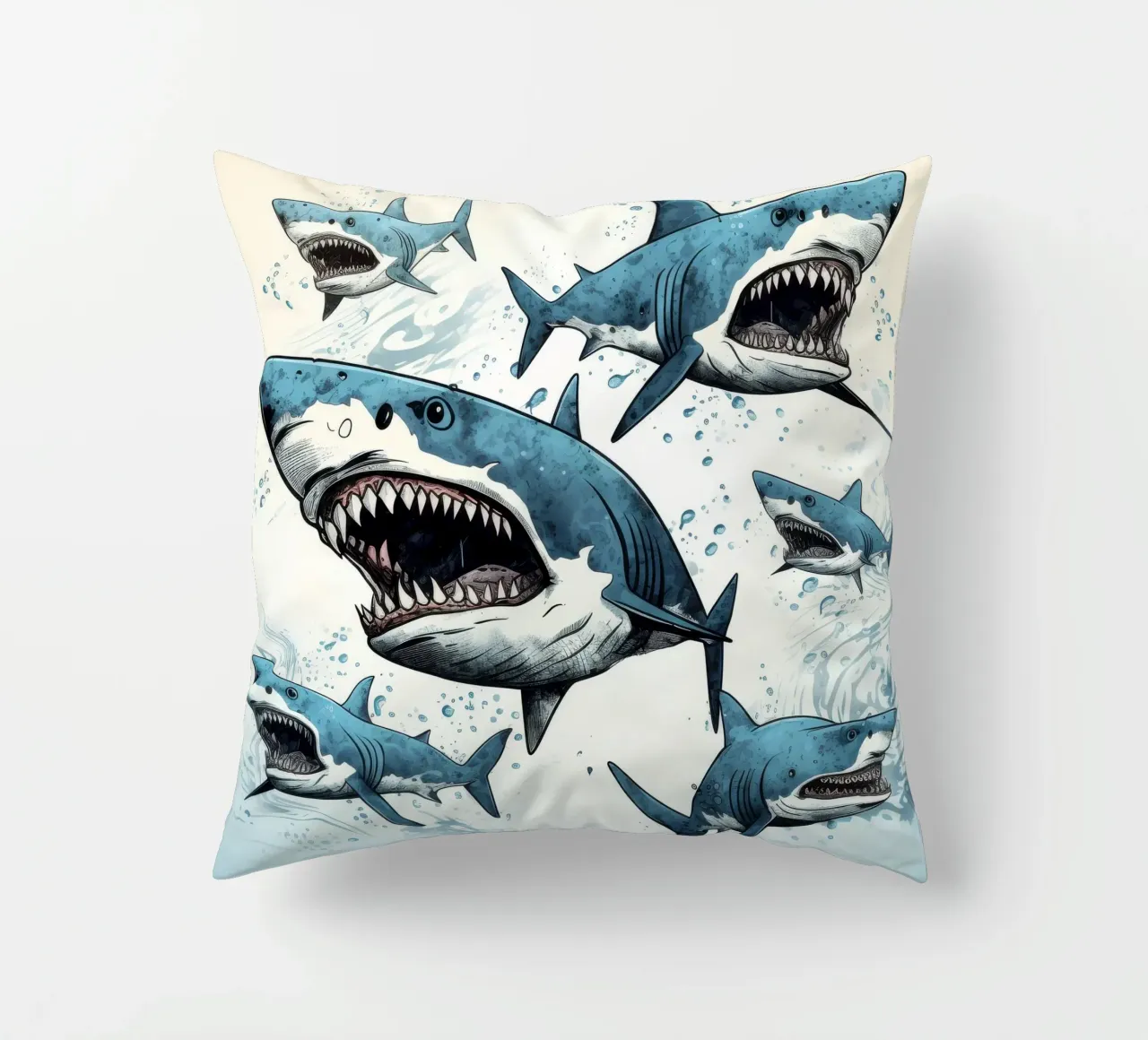 Retro Shark Gang cuscino da Funny Animals