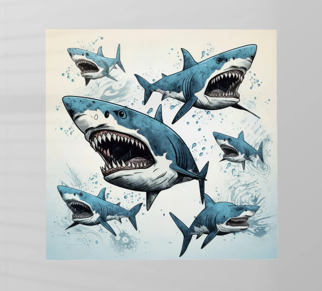 Retro Shark Gang pellicola backlit da Funny Animals