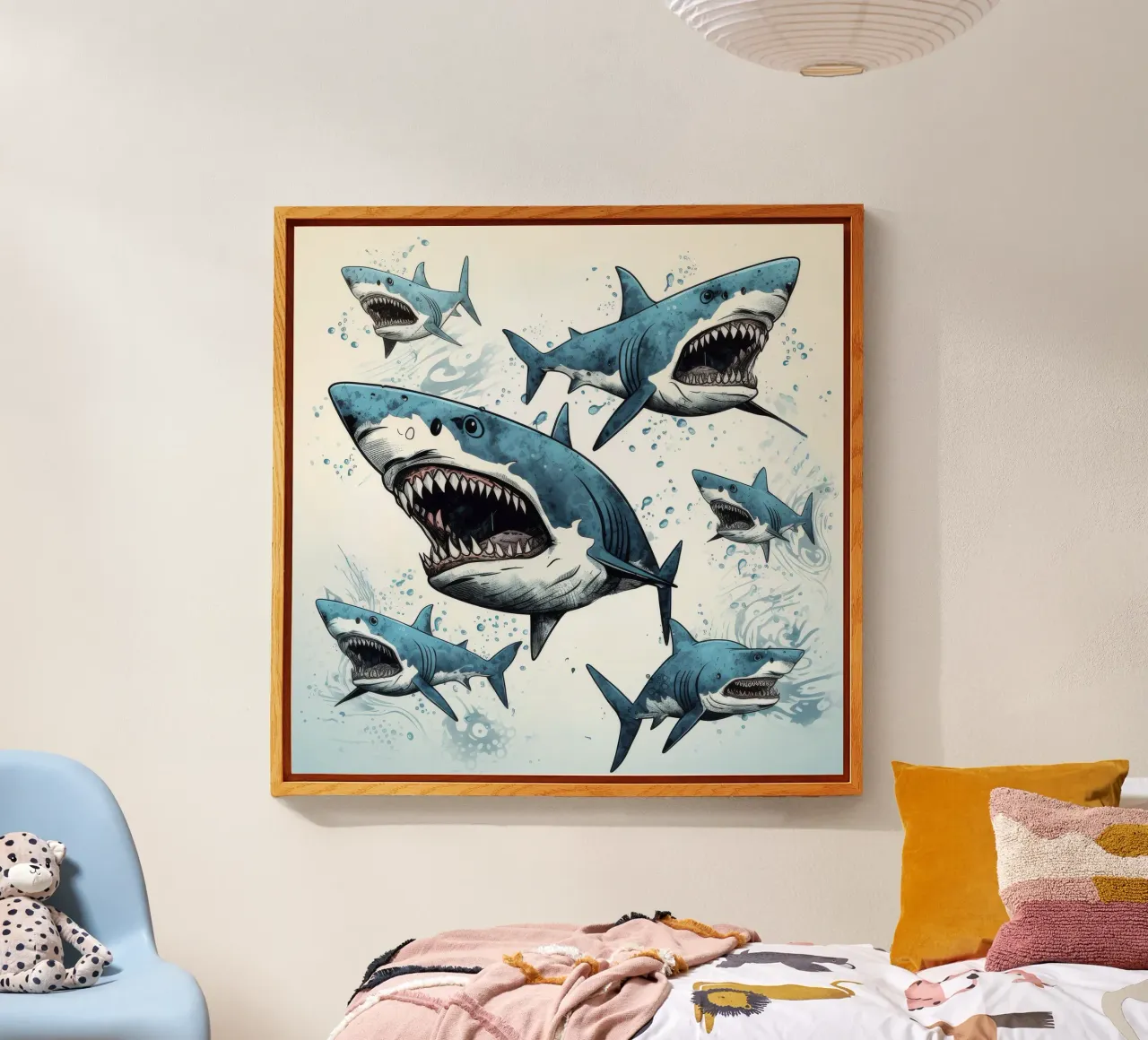 Pandilla Retro Shark metacrilato de Funny Animals