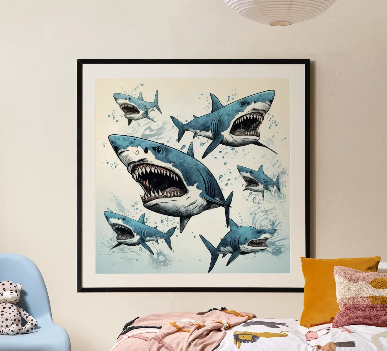 Retro Shark Gang poster da Funny Animals