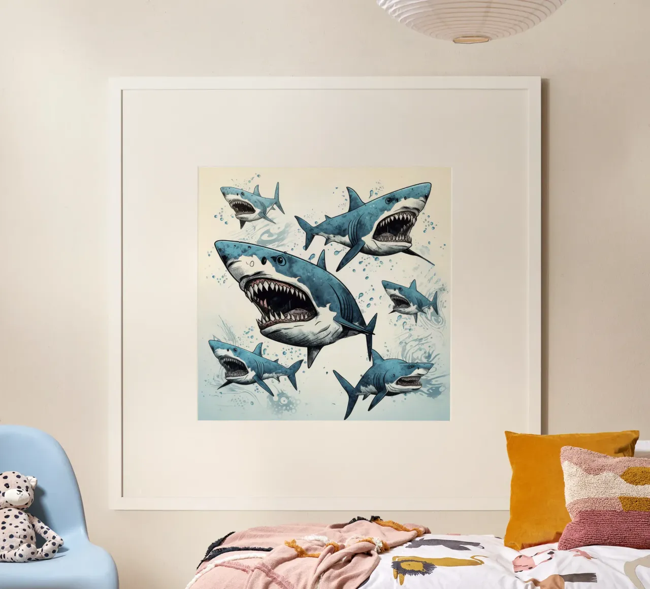 Retro Shark Gang poster da Funny Animals