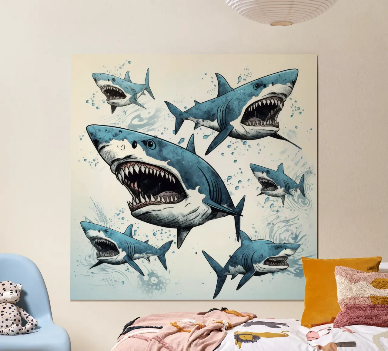 Retro Shark Gang poster da Funny Animals