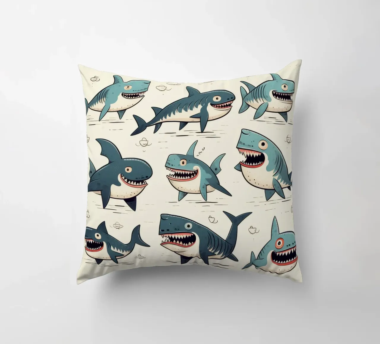 Retro Shark Gang cuscino da Funny Animals