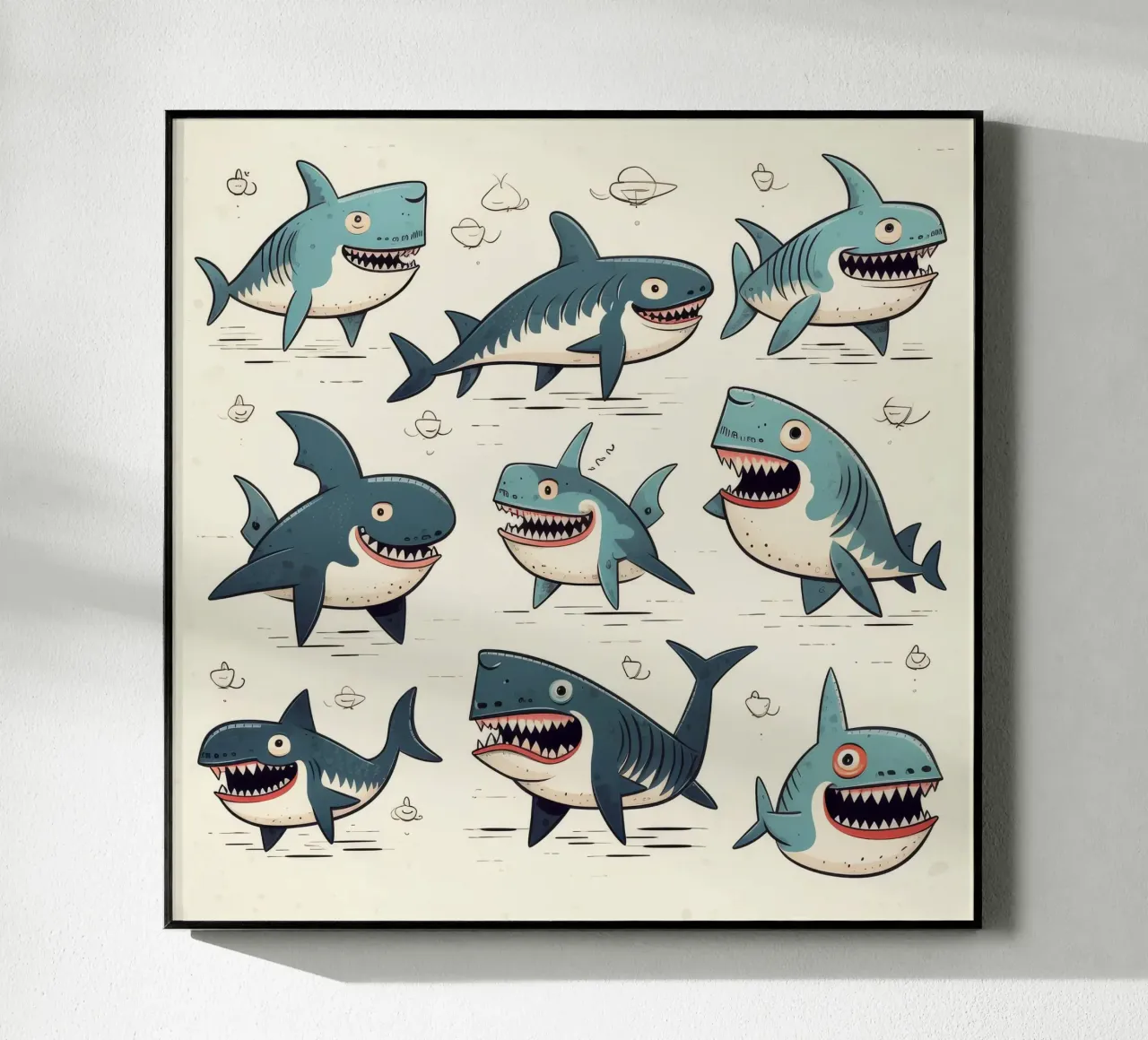 Pandilla Retro Shark metacrilato de Funny Animals