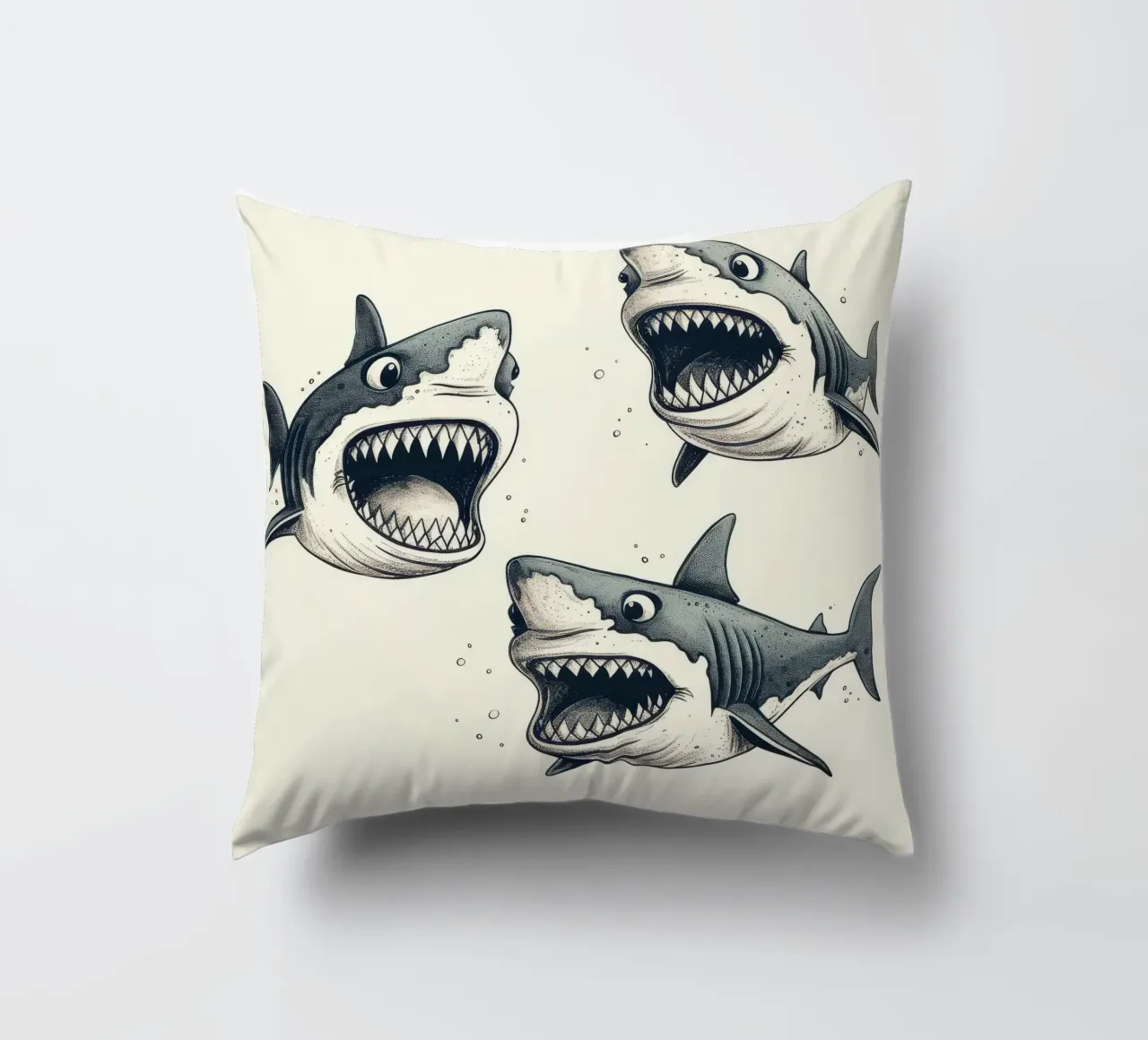 Retro Shark Gang cuscino da Funny Animals