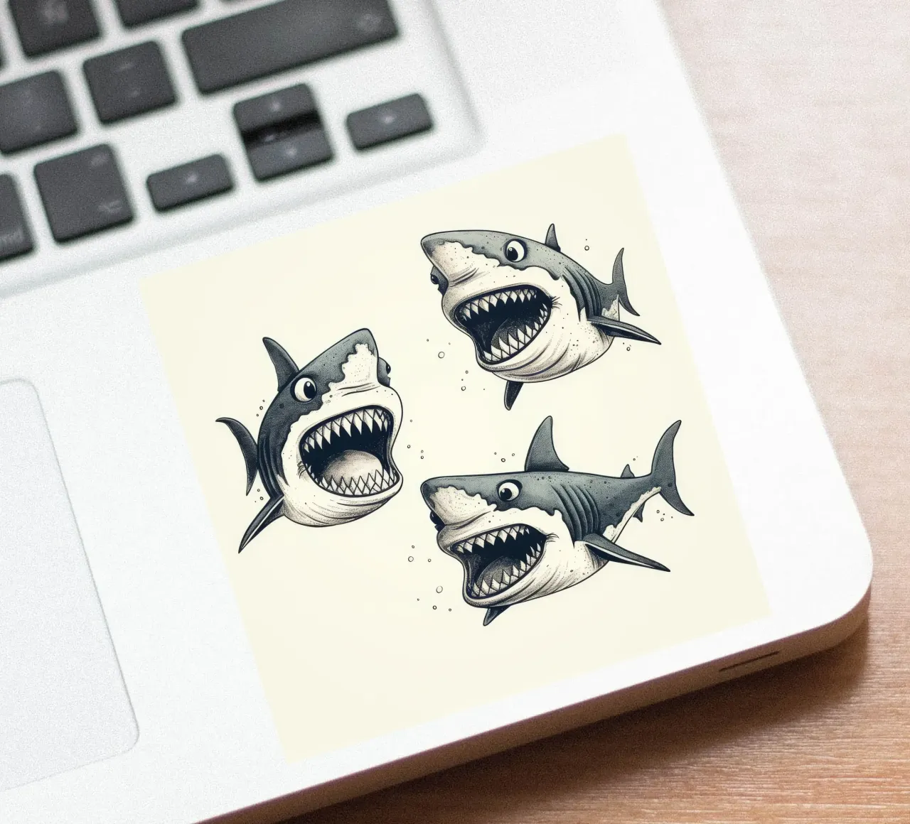 Pandilla Retro Shark pegatina de Funny Animals