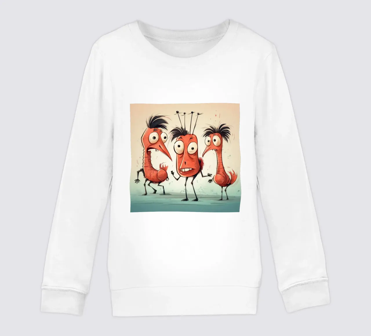 Pandilla de gambas retro sudadera para niño de Funny Animals