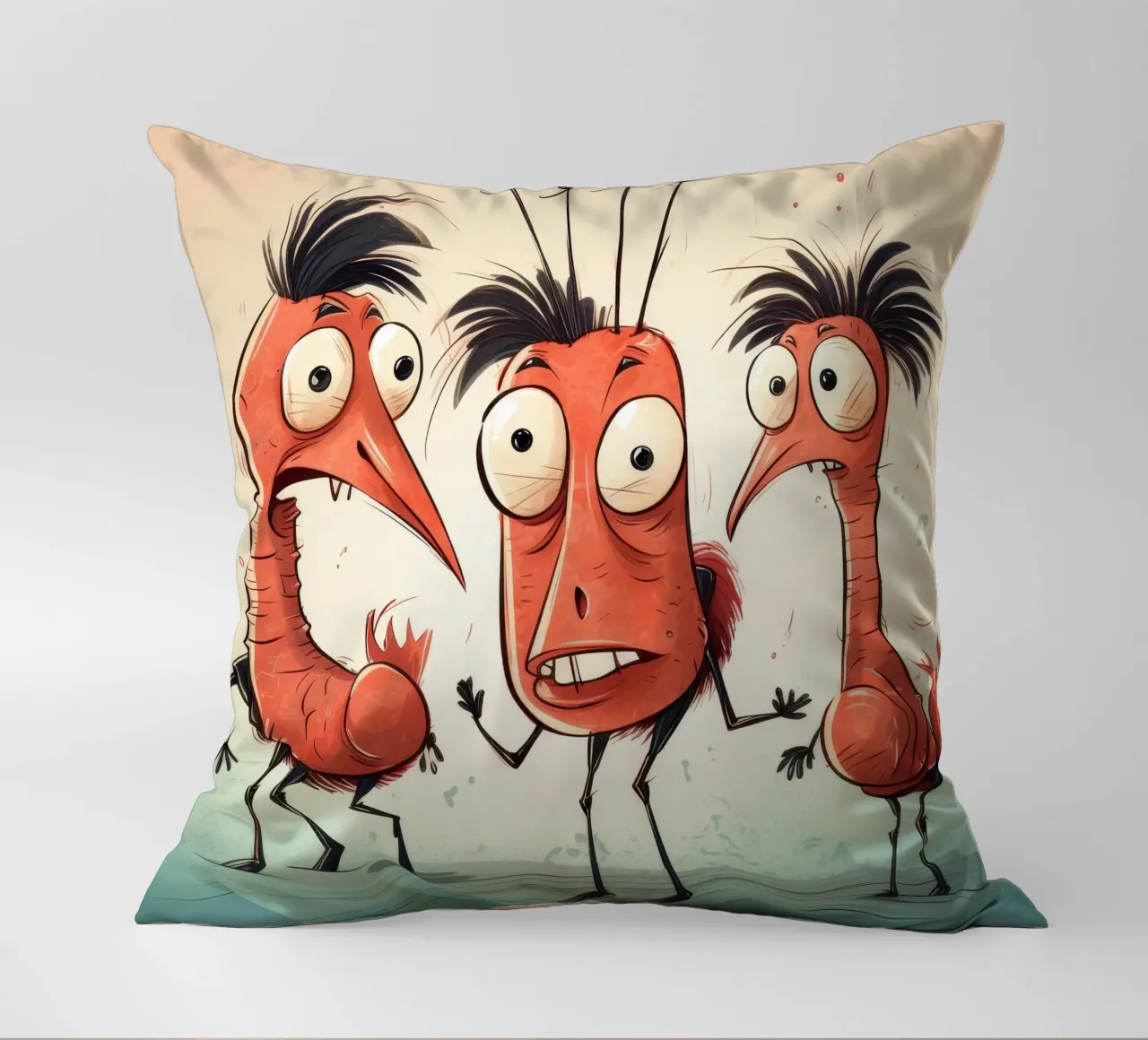 Gang di gamberi retrò cuscino da Funny Animals