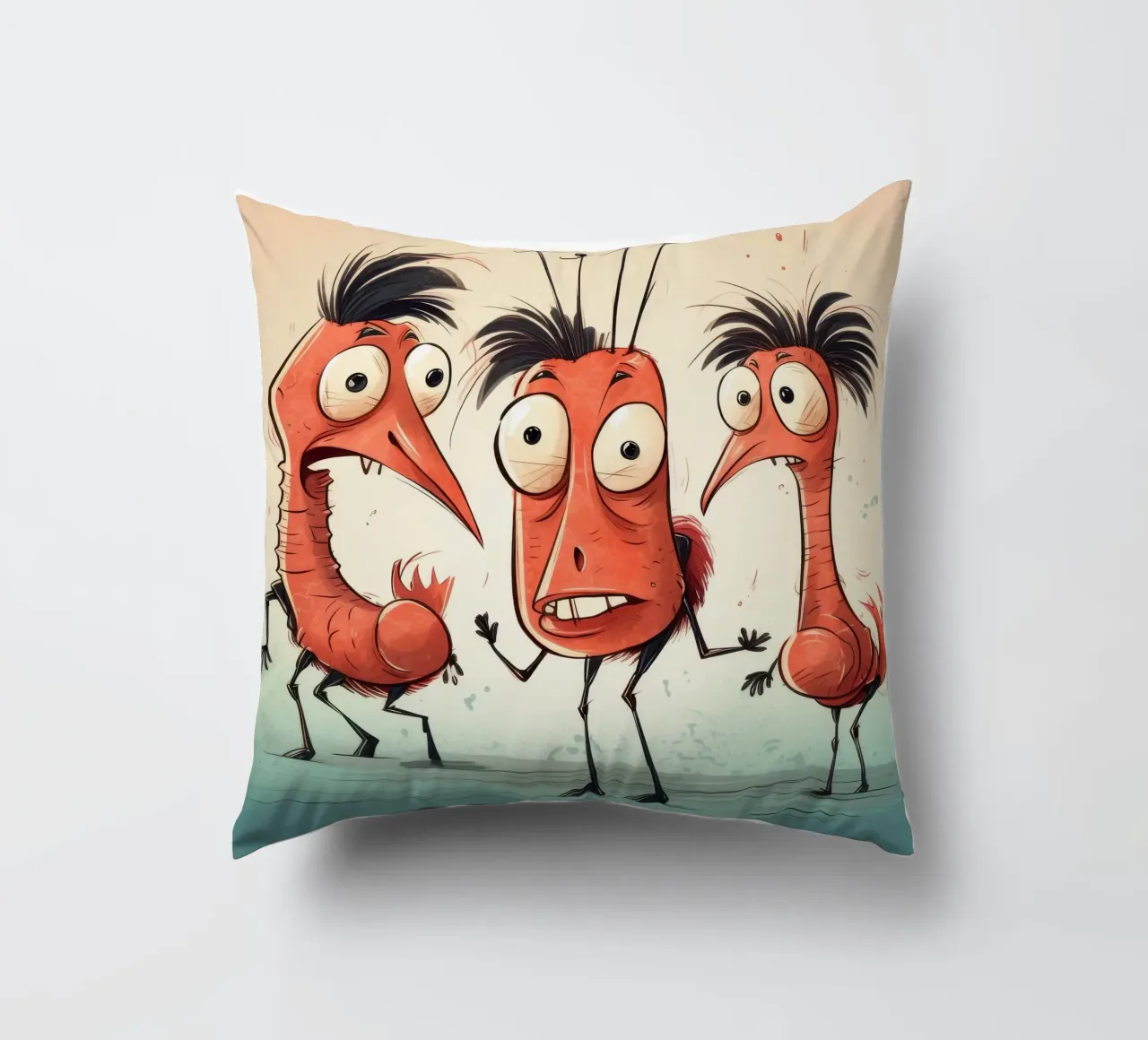 Gang di gamberi retrò cuscino da Funny Animals