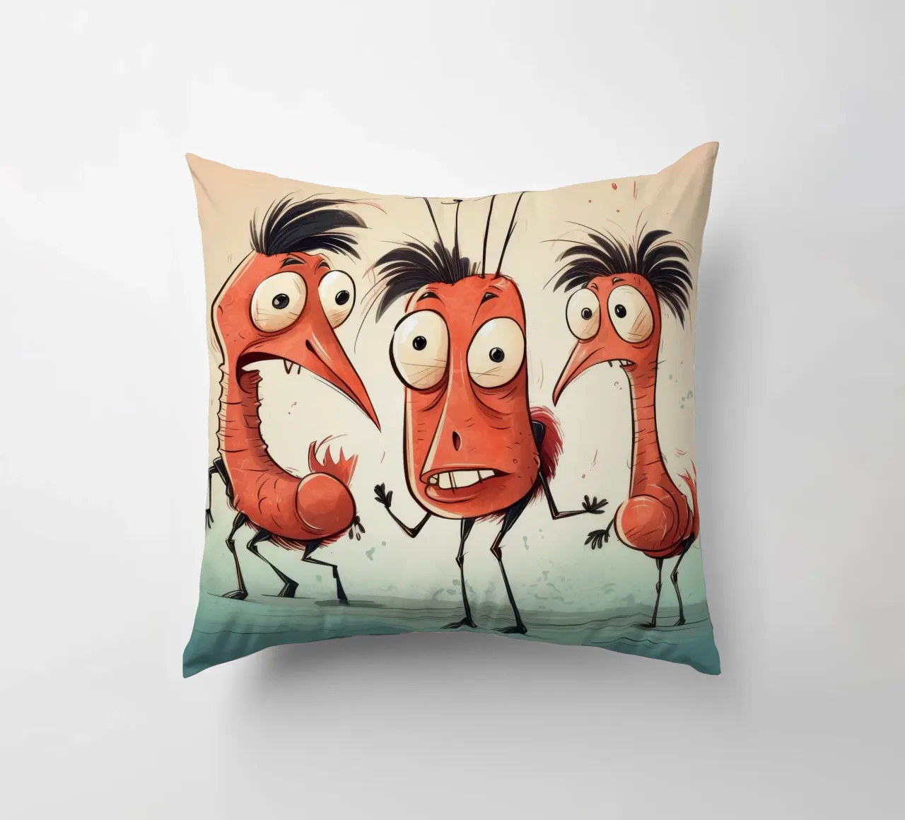 Gang di gamberi retrò cuscino da Funny Animals