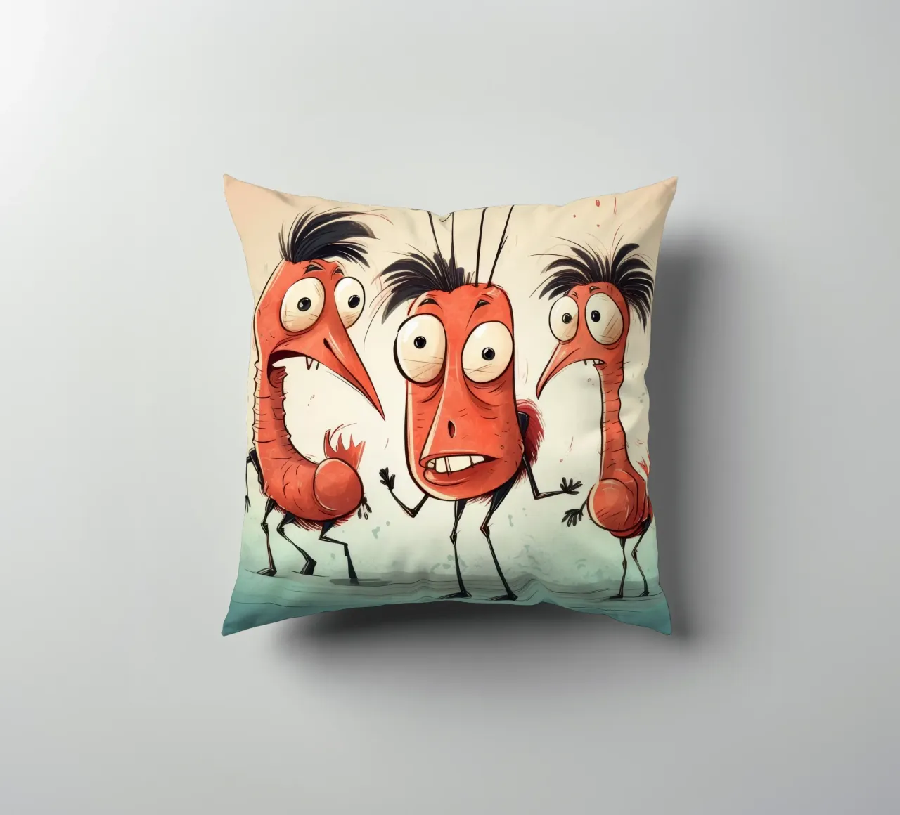Gang di gamberi retrò cuscino da Funny Animals