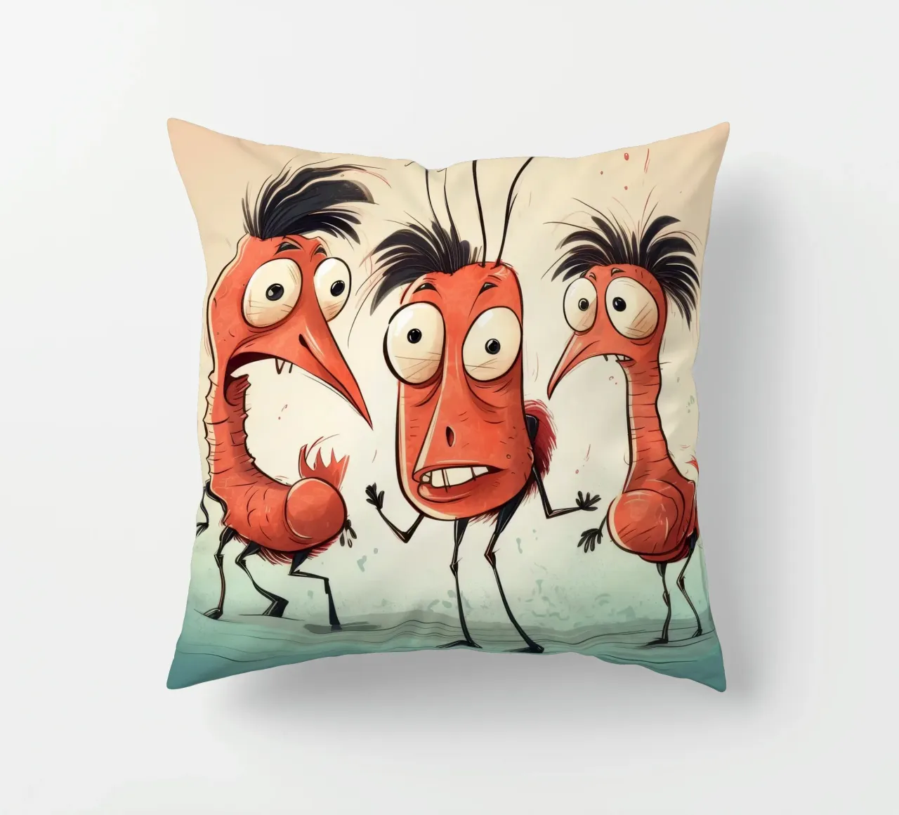 Gang di gamberi retrò cuscino da Funny Animals