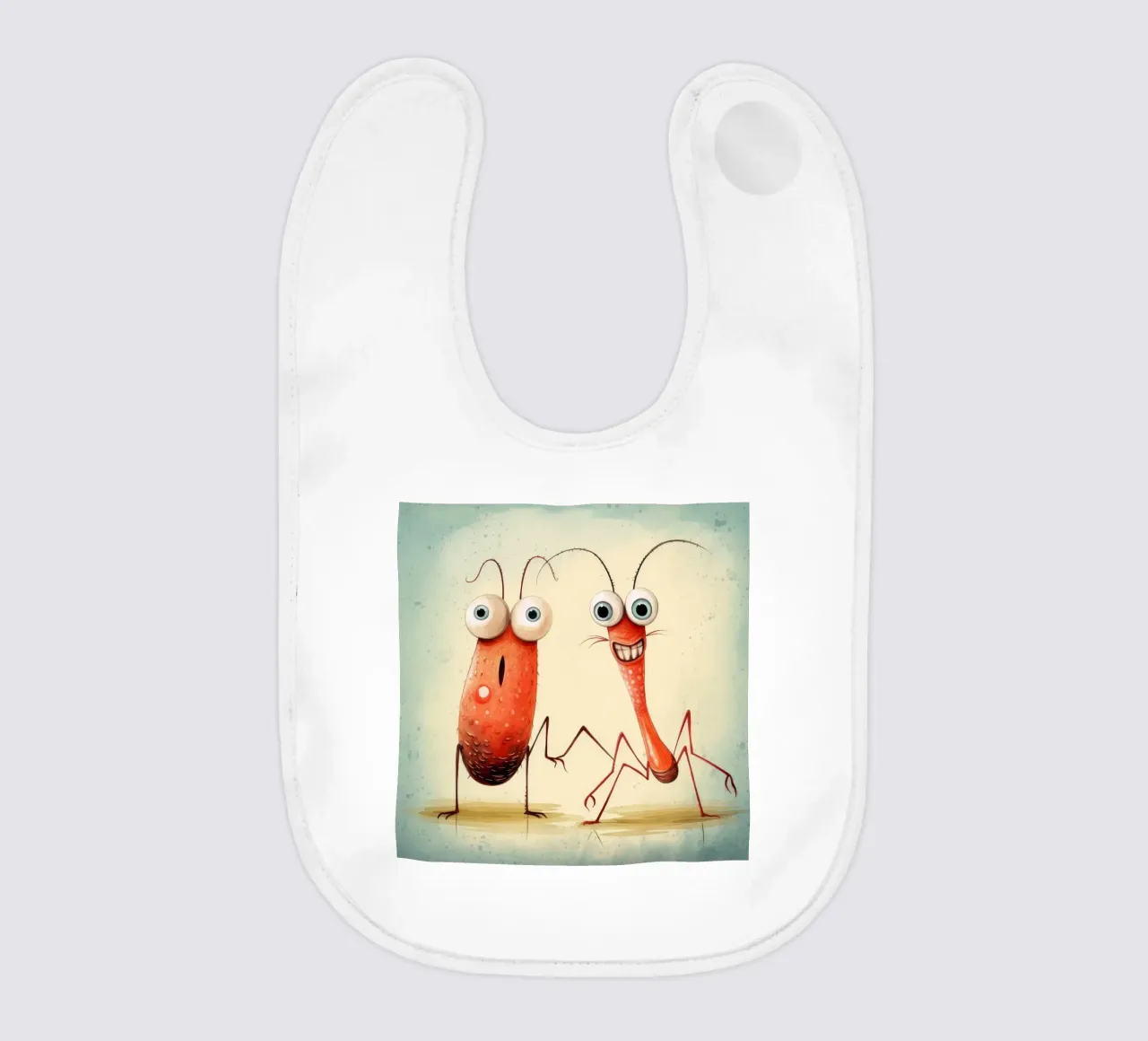 Duo di gamberi retrò bavaglino da Funny Animals