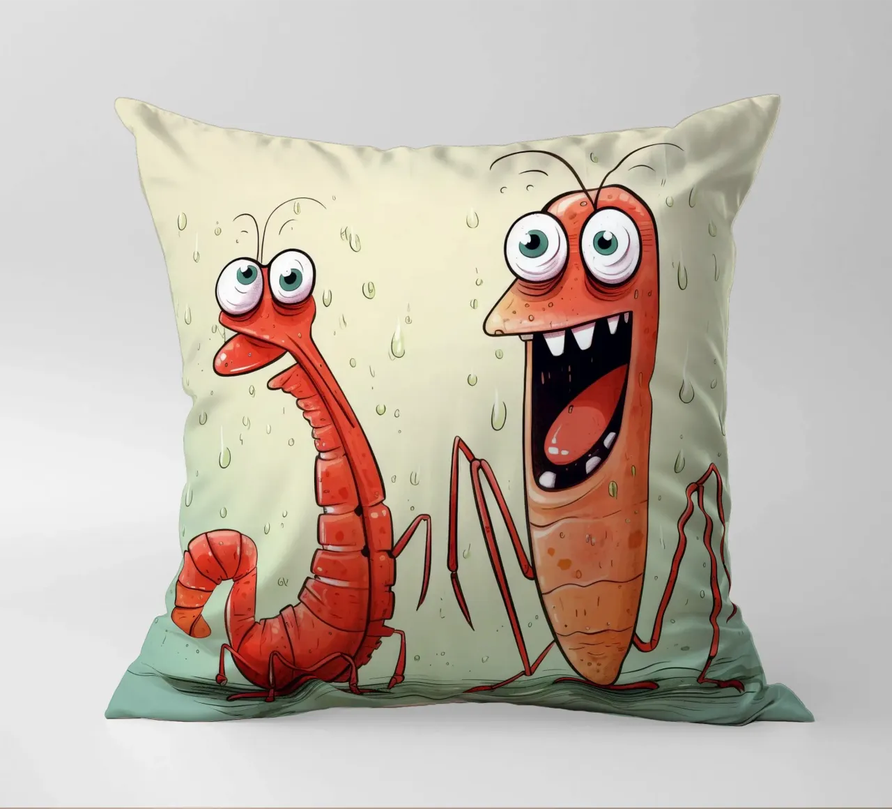 Duo di gamberi retrò cuscino da Funny Animals