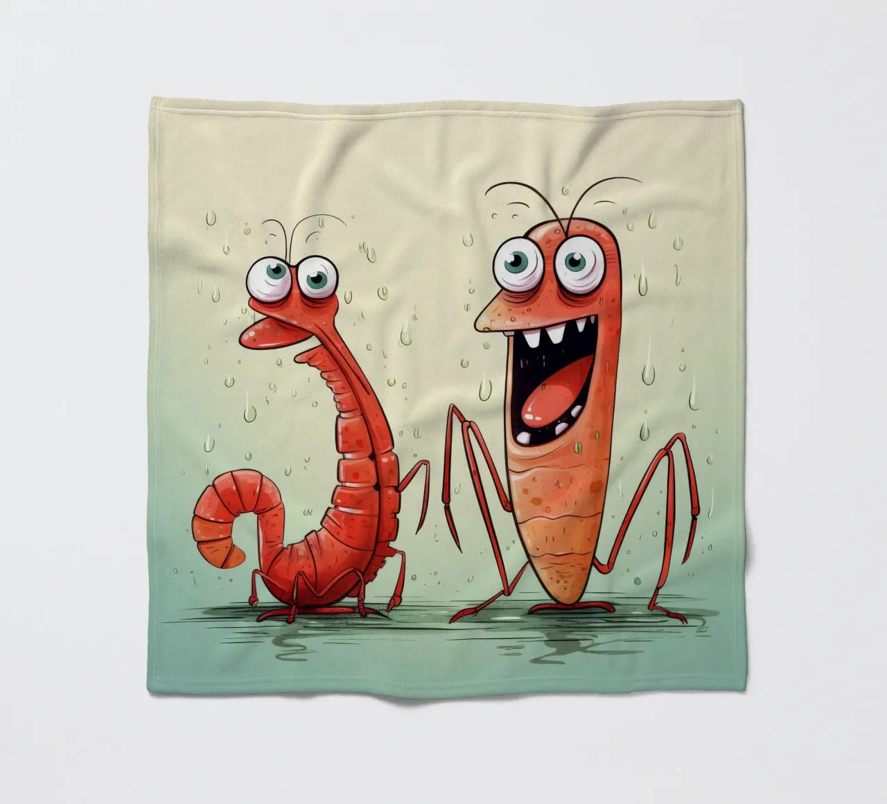 Duo de crevettes rétro plaid polaire de Funny Animals