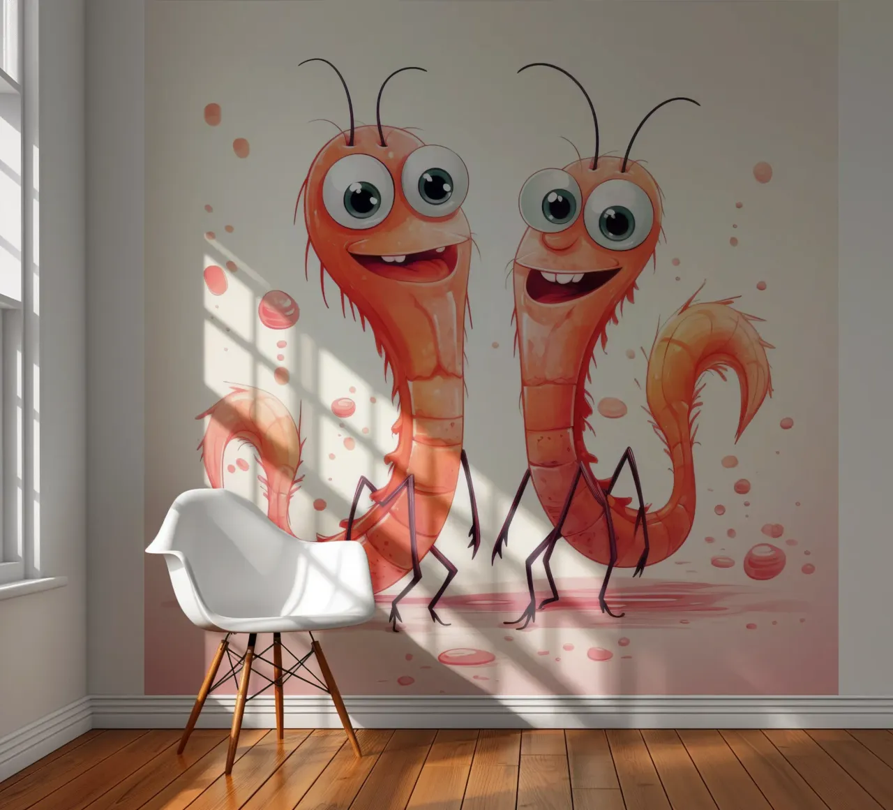 Retro Shrimp Duo photo wallpaper by Funny Animals