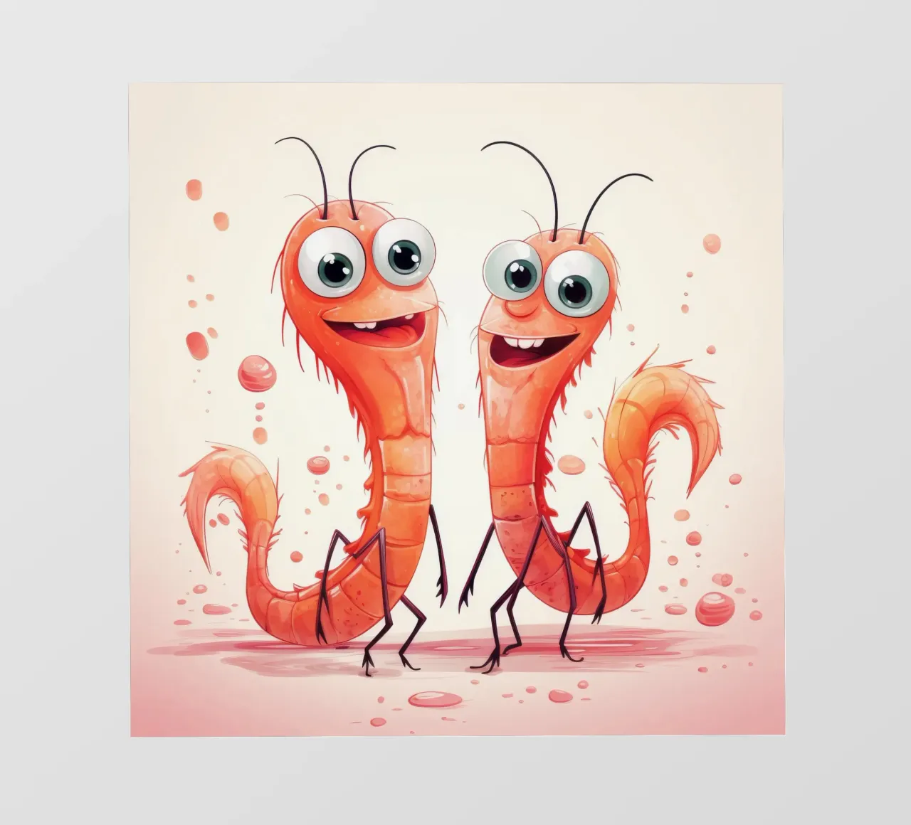 Retro Shrimp Duo photo wallpaper by Funny Animals
