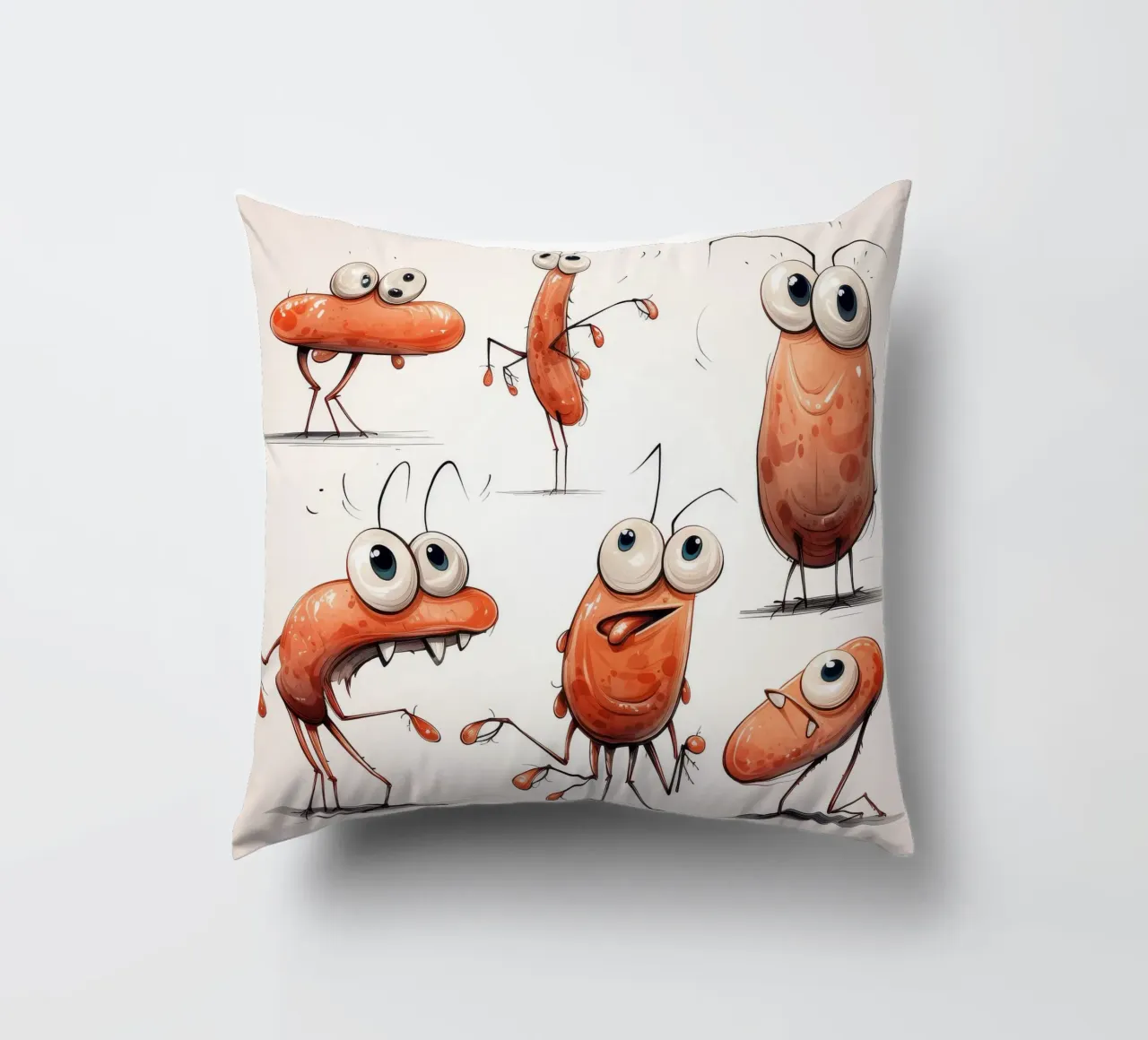 Gang di gamberi retrò cuscino da Funny Animals