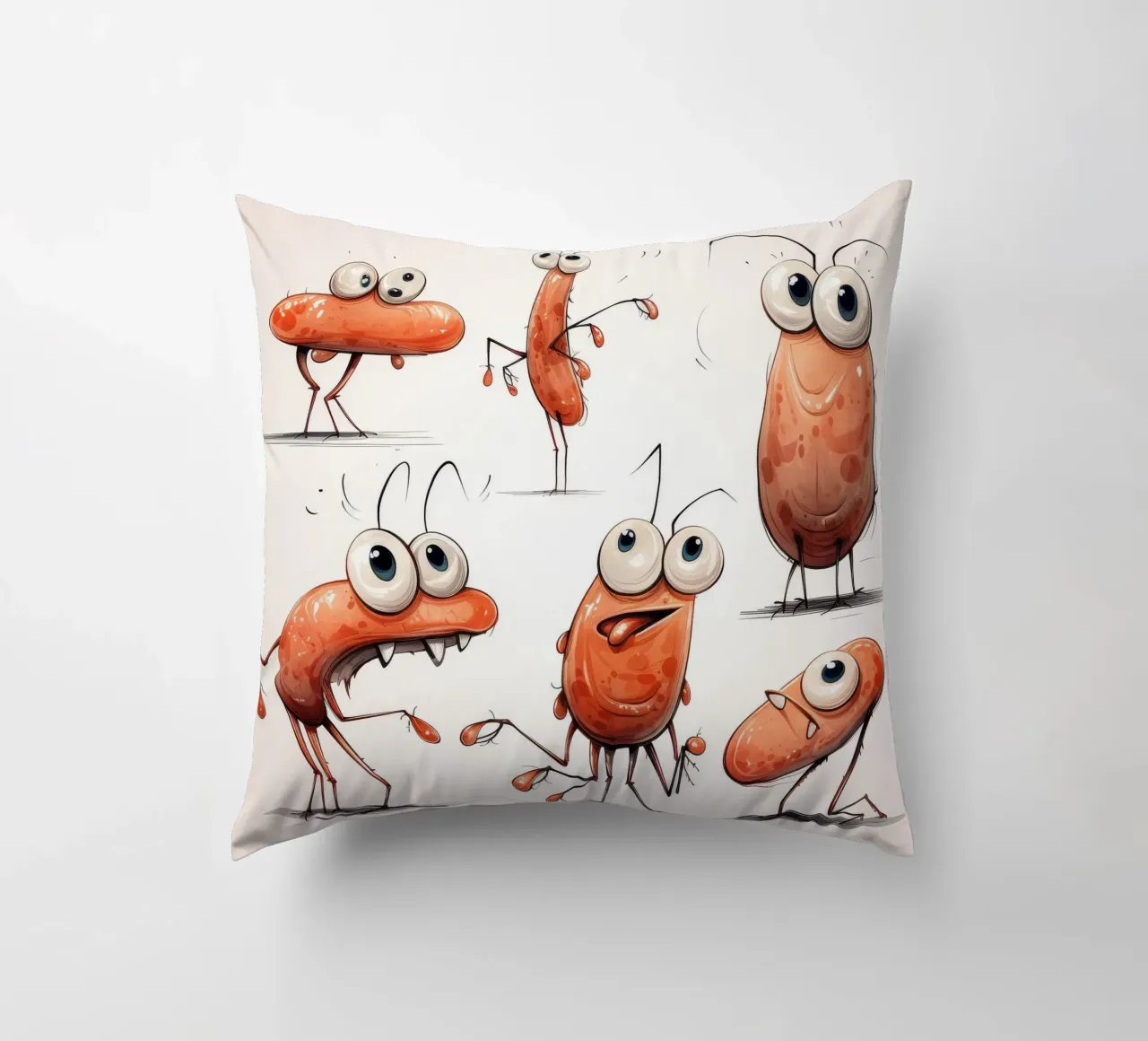 Gang di gamberi retrò cuscino da Funny Animals