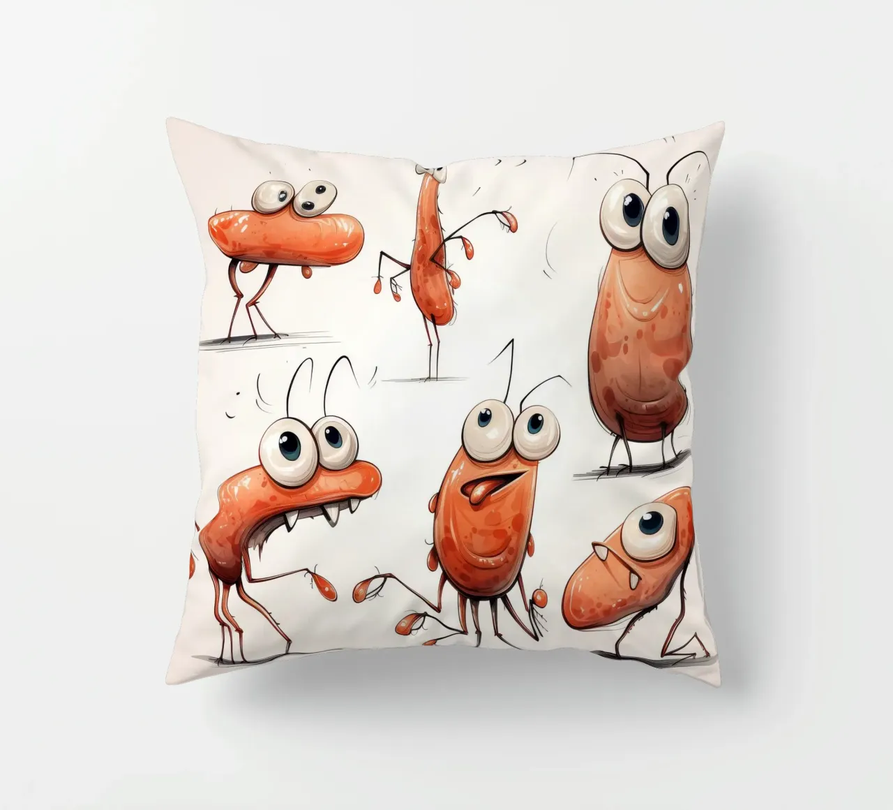 Gang di gamberi retrò cuscino da Funny Animals
