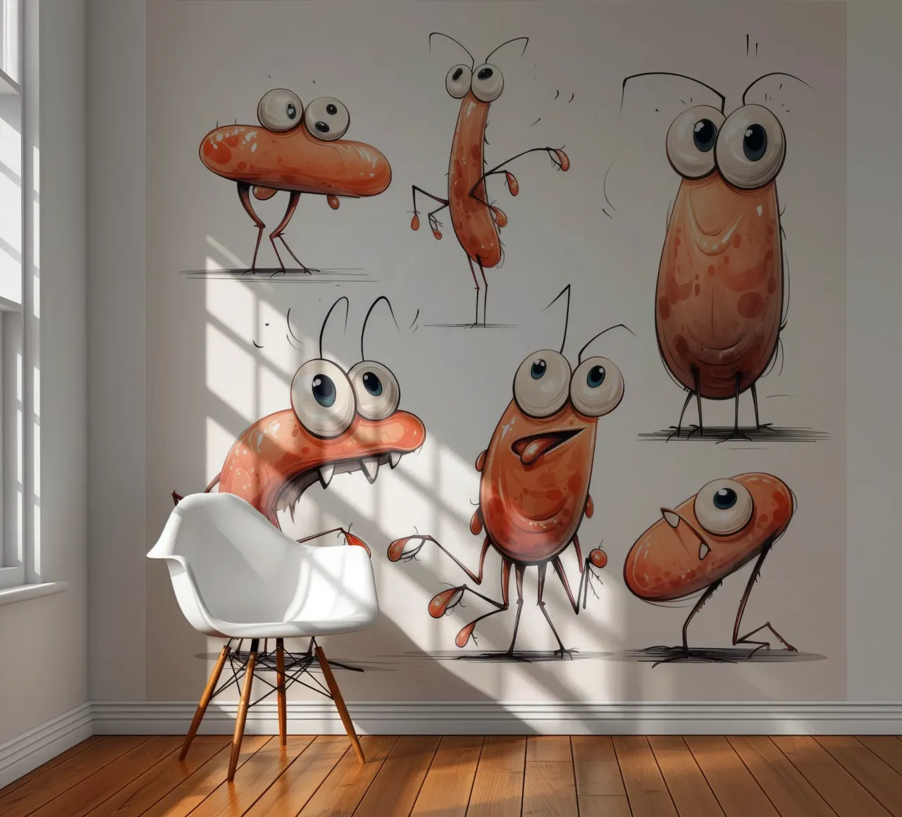 Retro Shrimp Gang photo wallpaper by Funny Animals