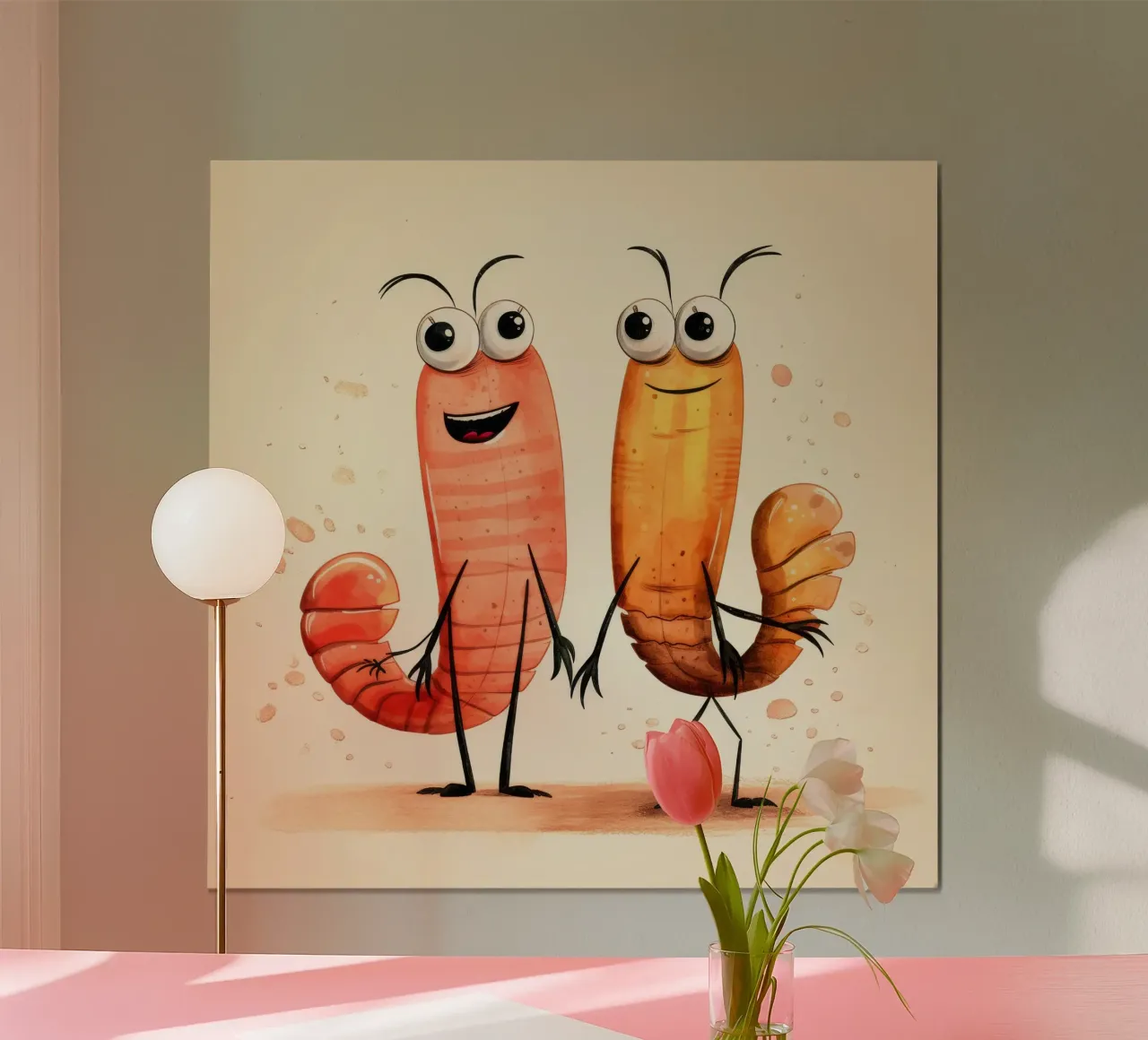 Duo di gamberi retrò carta hahnemühle da Funny Animals