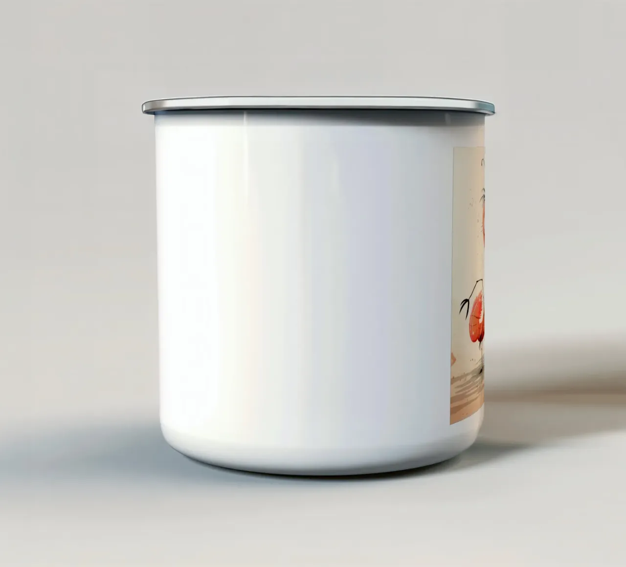 Duo di gamberi retrò tazza in smalto da Funny Animals
