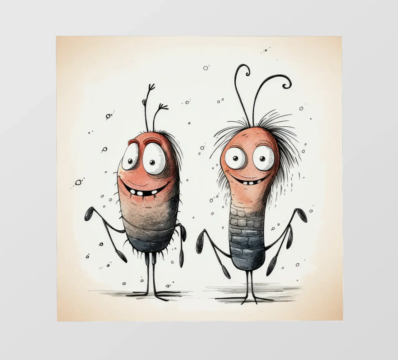 Duo di gamberi retrò telo in pvc da Funny Animals