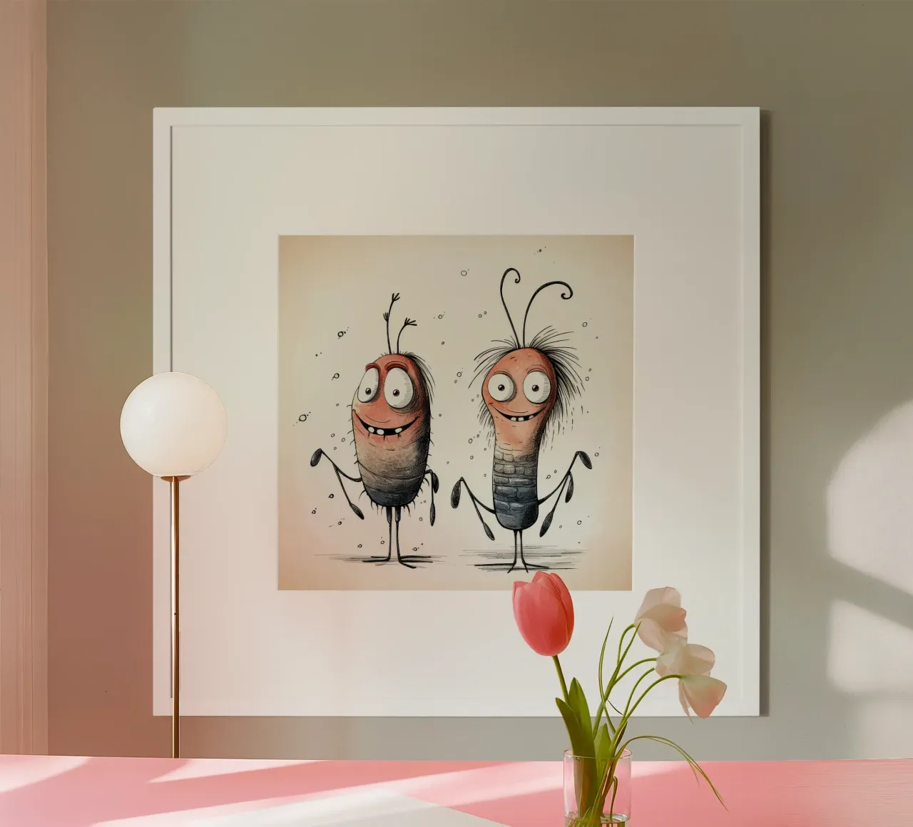 Retro Shrimp Duo hahnemühle by Funny Animals